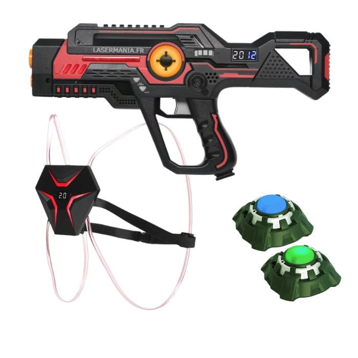 EVG en gîte : le guide pour une organisation originale et inoubliable 4 Matériel Lasermania anti-triche avec gilets et bases pour EVG en gîte