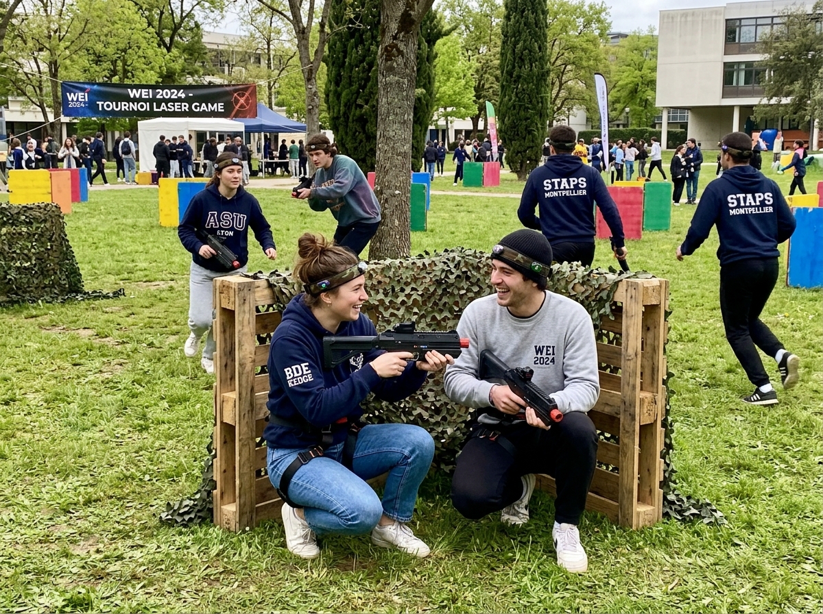 Tournoi de laser game pour étudiants et BDE lors d'un week-end d'intégration